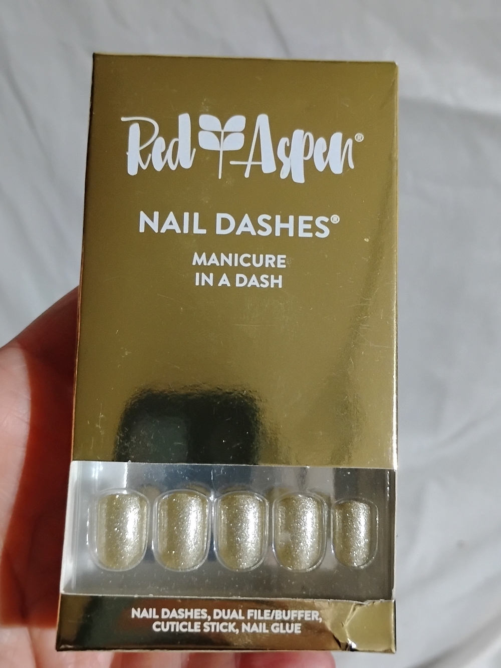 Red Aspen Gold Glitter Nail Dashes Hazel's Treasure Chest NEW